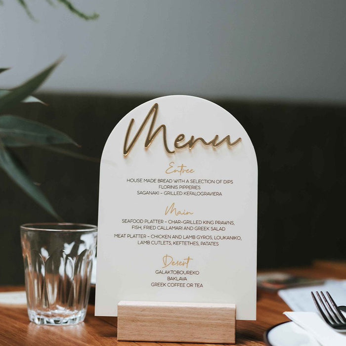 Event Signage - Menu