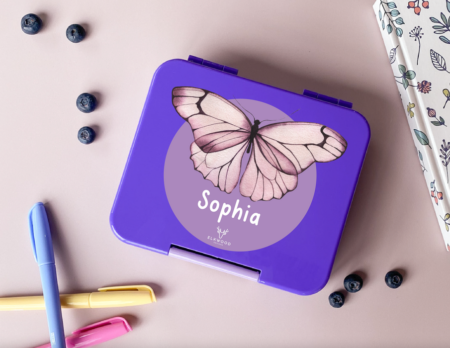 Personalised Mini Childrens Butterfly Bento Snack Box