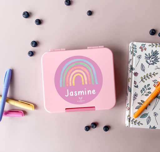 Personalised Mini Childrens Rainbow Bento Snack Box