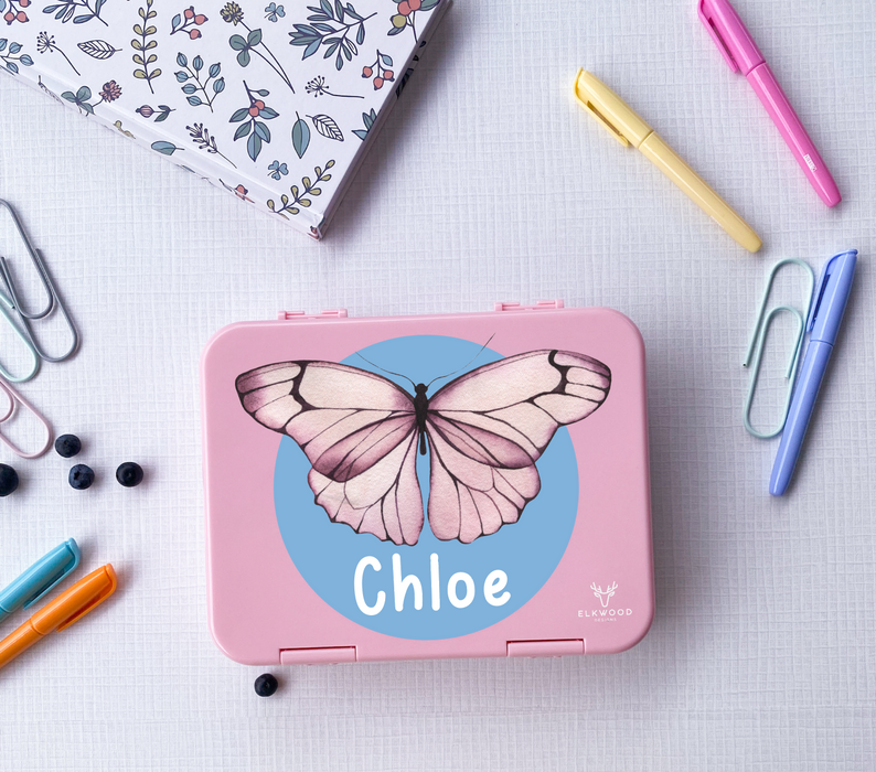 Large Personalised Childrens Butterfly Bento Boxes