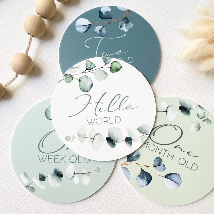 Eucalyptus Leaf Milestone Cards