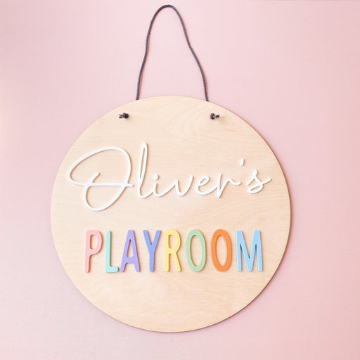 Rainbow Playroom Sign