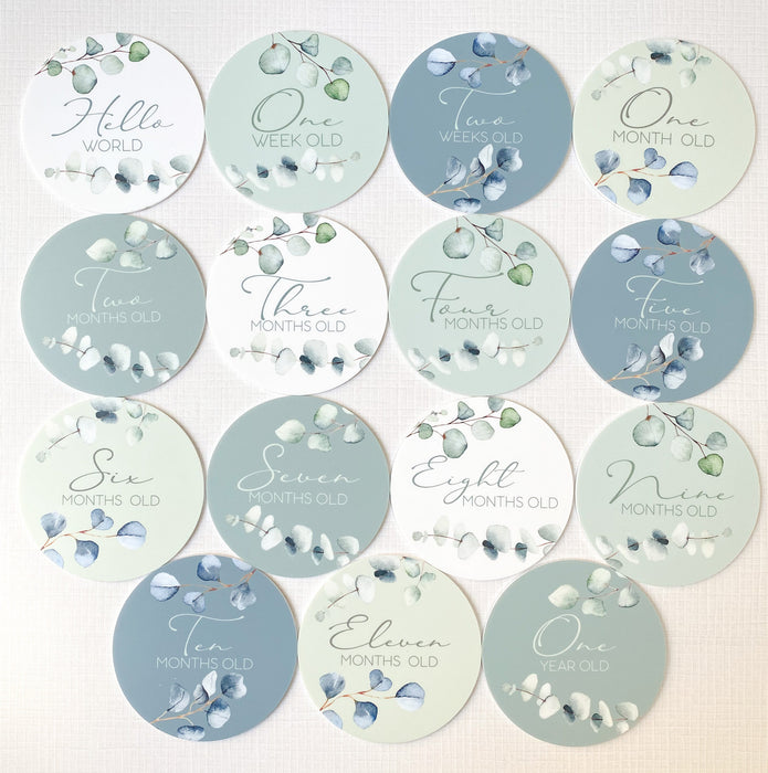 Eucalyptus Leaf Milestone Cards