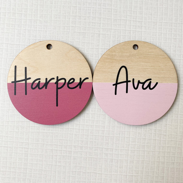 Dip Coloured Kids Bag Tags