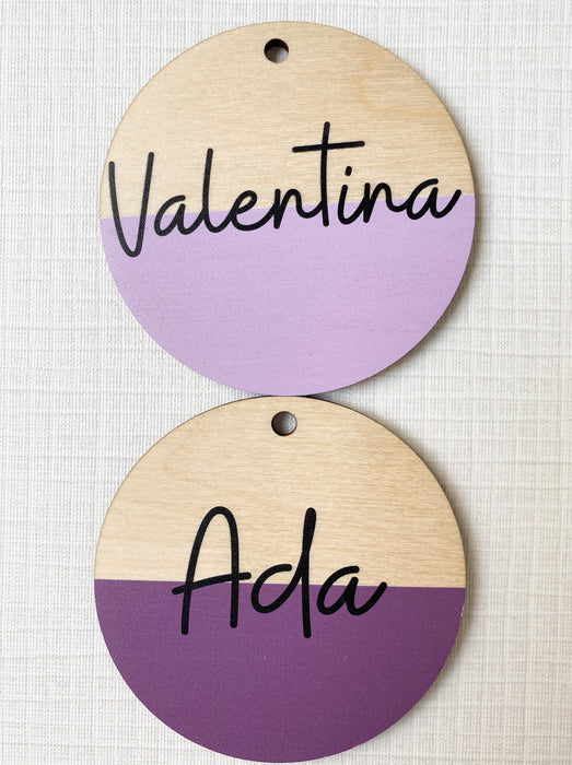 Dip Coloured Kids Bag Tags