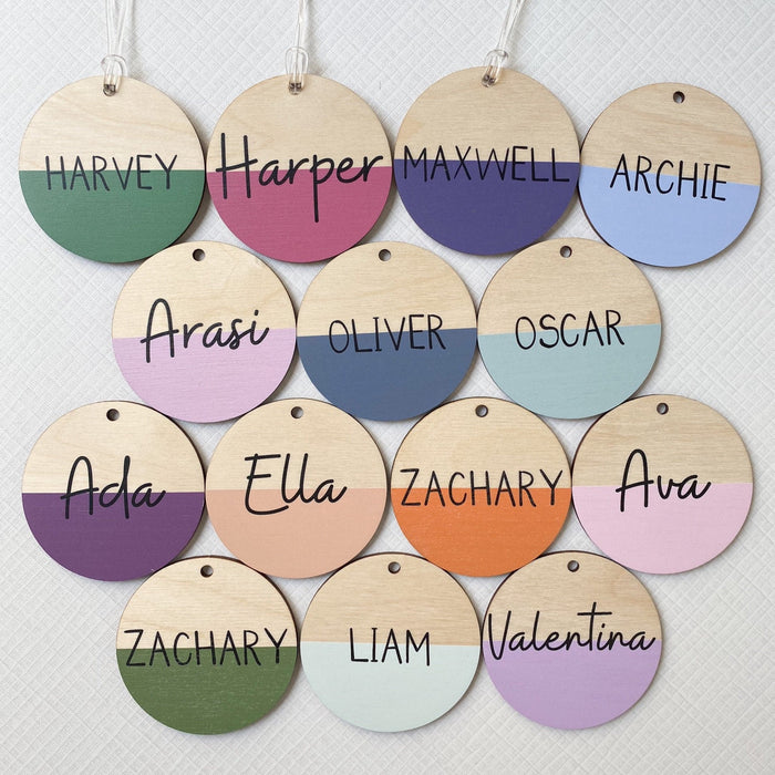 Dip Coloured Kids Bag Tags